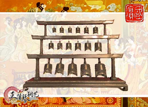山東客戶定制17件古編鐘，迎賓編鐘古樂